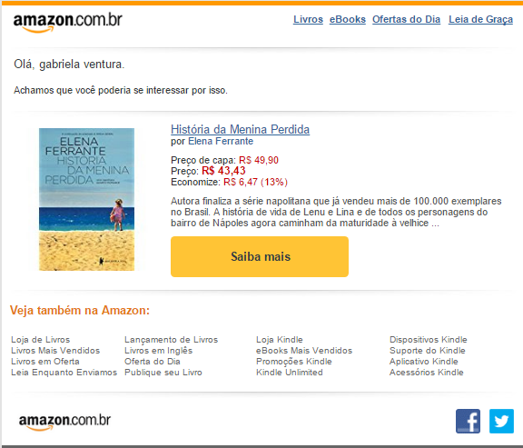 E-mail marketing é uma forma de se aproximar do consumidor quando ocorre abandono de carrinho