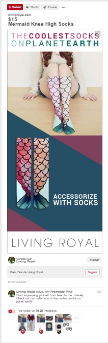 Pinterest negócios: ecommerces Living Royal