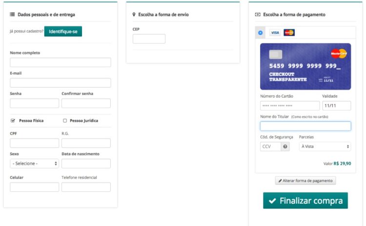 Design para e-commerce: página de pagamento